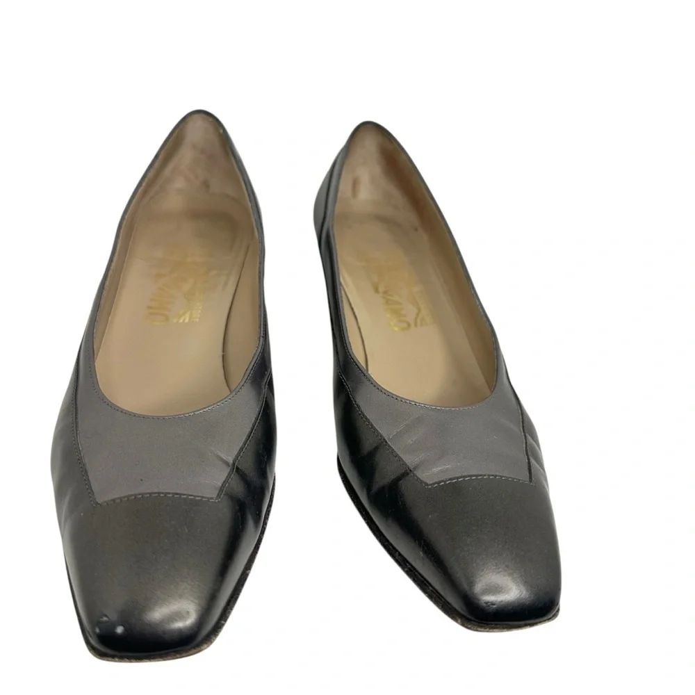 Salvatore Ferragamo Elegant Gray Women's Shoes Size 7.5 AAAA
